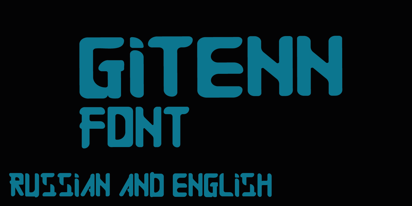 Пример шрифта Gitenn